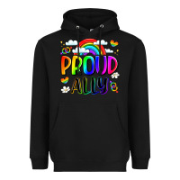 Black proud ally Heavyweight Hoodie - LillyAllenDesigns