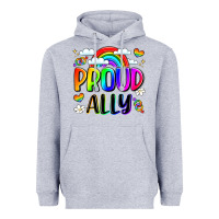 Heather Grey proud ally Heavyweight Hoodie - LillyAllenDesigns