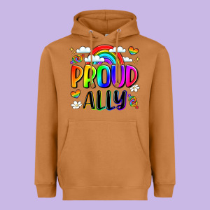 Proud Ally Heavyweight Hoodie Designed By Lillyallendesigns