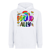 White proud ally Heavyweight Hoodie - LillyAllenDesigns
