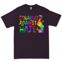Plum straight against hate pride lgbtq Premium Tee - texasbilliewilder