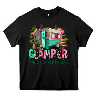 Black glamper way too boujee for tents 2 Heavy Core Tee - RanaPortraitStore