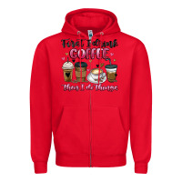 Red first i drink coffee then i do things Zipper Hoodie - MaliasSmallBusiness