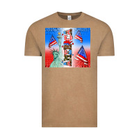 Vintage Coffee american flag  and america Vintage Tee - AdoDesignShop