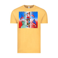 Vintage Mustard american flag  and america Vintage Tee - AdoDesignShop
