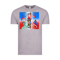 Vintage Zinc american flag  and america Vintage Tee - AdoDesignShop