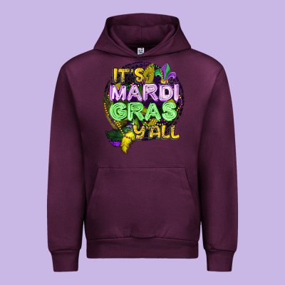 Its Mardi Gras Yall Urban Hoodie Designed By Cowgirlartshop