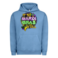 Pigment Pebble Blue its mardi gras yall Urban Hoodie - CowGirlArtShop