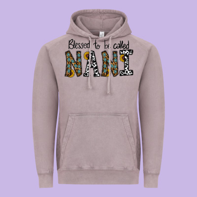 Blessed To Be Called Nanı Vintage Hoodie Designed By Cowhidedigitalart