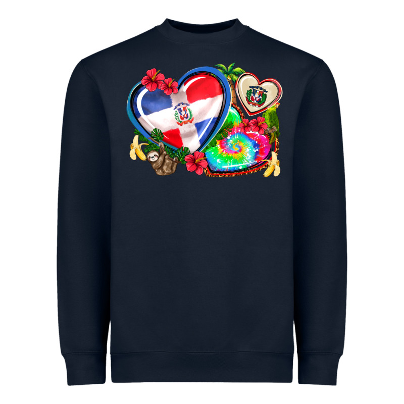 Western Leopard  Dominican Republic  Hearts Heavyweight Sweatshirt by AdoDesignShop | Teevron