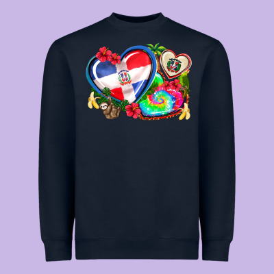 Western Leopard  Dominican Republic  Hearts Heavyweight Sweatshirt Designed By Adodesignshop