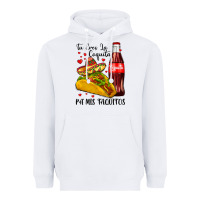 White tu eres la coquita pa mis taquitos Heavyweight Hoodie - LillyAllenDesigns