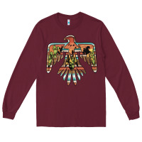 Burgundy desert thunderbird Long Sleeve Tee - BarkalooDesign