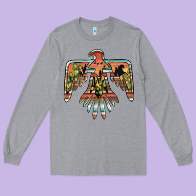 Desert Thunderbird Long Sleeve Tee Designed By Barkaloodesign