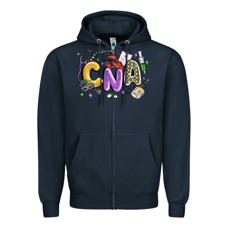 Cna Mardi Gras Zipper Hoodie by MaliasSmallBusiness | Teevron
