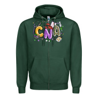 Sports Green cna mardi gras Zipper Hoodie - MaliasSmallBusiness