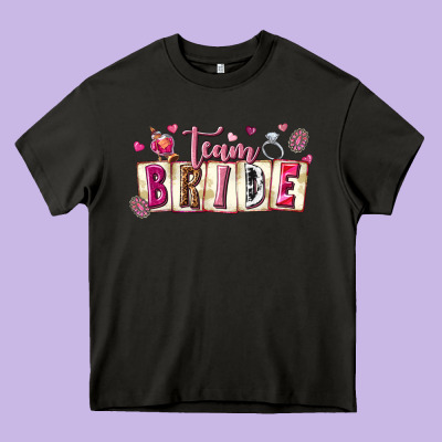 Team Bride Heavy Core Tee Designed By Texasbilliewilder