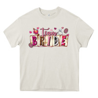 Cream team bride Heavy Core Tee - texasbilliewilder
