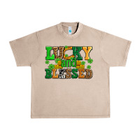 French Oak lucky and blessed with coins and shamrocks Urban Heavy Tee - AdoDesignShop