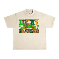 Sandshell lucky and blessed with coins and shamrocks Urban Heavy Tee - AdoDesignShop