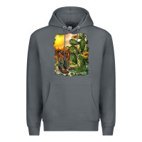 Rock western boots with cactus and desert Premium Hoodie - RanaPortraitStore