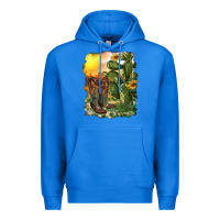 True Royal western boots with cactus and desert Premium Hoodie - RanaPortraitStore