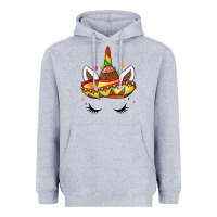 Heather Grey unicorn and sombrero Heavyweight Hoodie - LillyAllenDesigns