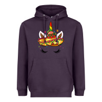 Plum unicorn and sombrero Heavyweight Hoodie - LillyAllenDesigns