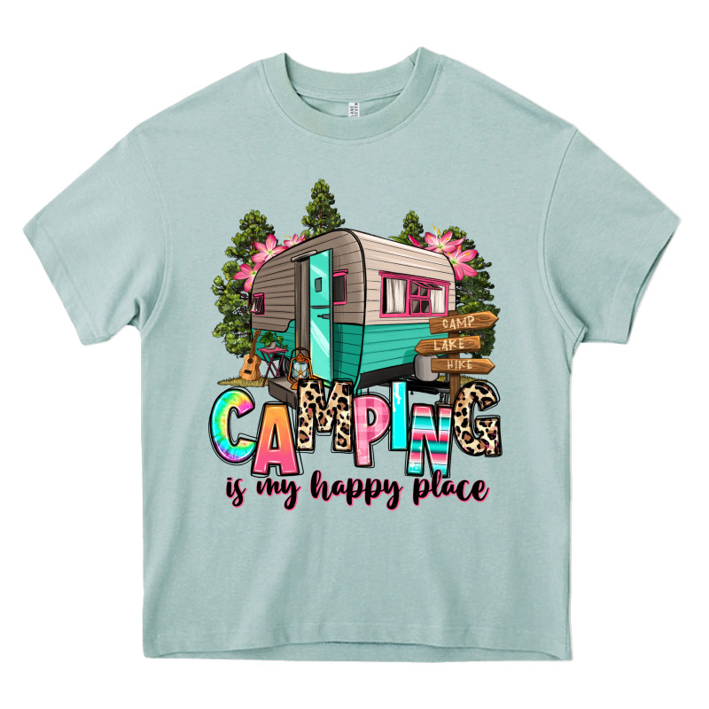 Camping Is My Happy Place Heavy Core Tee by RanaPortraitStore | Teevron