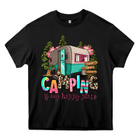 Black camping is my happy place Heavy Core Tee - RanaPortraitStore
