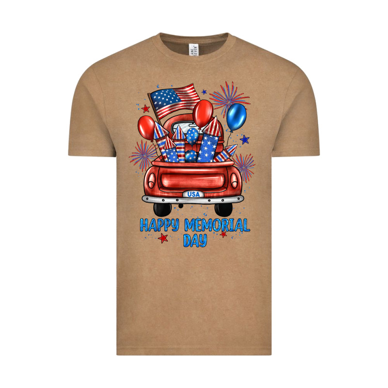 Happy Memorial Day Farm Truck Vintage Tee by JahusDesignShop | Teevron