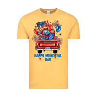 Vintage Mustard happy memorial day farm truck Vintage Tee - JahusDesignShop