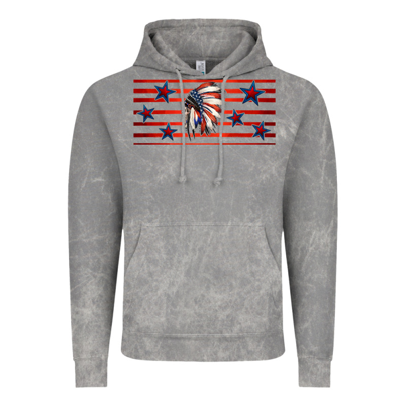 Patriotic Native American Headdress 16oz Libbey Cup Vintage Hoodie by HRA Design Shop | Teevron