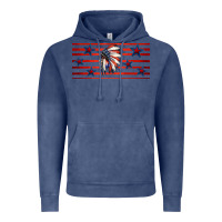 Vintage Denim patriotic native american headdress 16oz libbey cup Vintage Hoodie - HRA Design Shop
