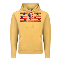 Vintage Mustard patriotic native american headdress 16oz libbey cup Vintage Hoodie - HRA Design Shop