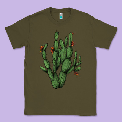 Cactus With Flowers Classic Tee Designed By Adodesignshop
