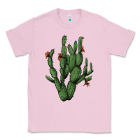 Bubblegum Pink cactus with flowers Classic Tee - AdoDesignShop
