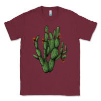 Burgundy cactus with flowers Classic Tee - AdoDesignShop