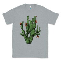 Heather Grey cactus with flowers Classic Tee - AdoDesignShop