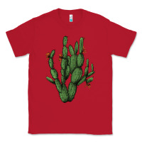 Red cactus with flowers Classic Tee - AdoDesignShop