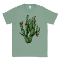 Sage cactus with flowers Classic Tee - AdoDesignShop