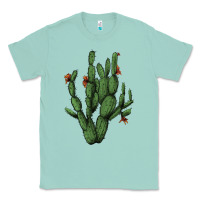 Seafoam cactus with flowers Classic Tee - AdoDesignShop