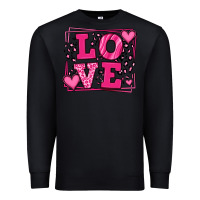 Black Love leopard frame Premium Sweatshirt - LillyAllenDesigns