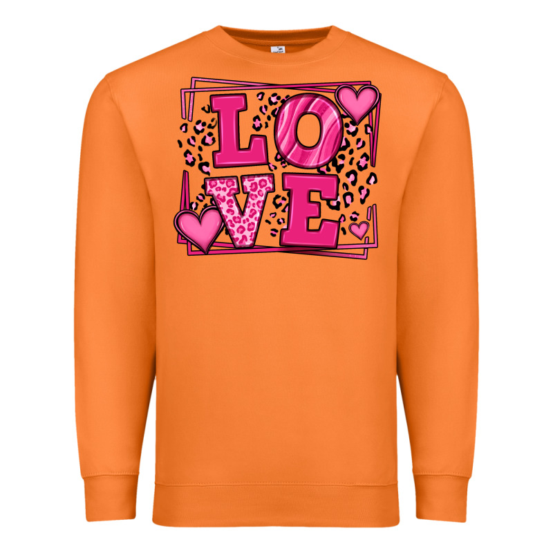 Love Leopard Frame Premium Sweatshirt by LillyAllenDesigns | Teevron