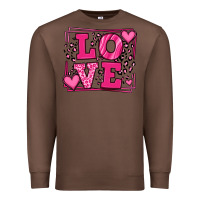 Chestnut Love leopard frame Premium Sweatshirt - LillyAllenDesigns