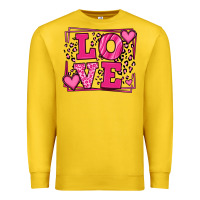 Lemon Love leopard frame Premium Sweatshirt - LillyAllenDesigns
