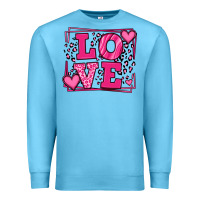 Ocean Blue Love leopard frame Premium Sweatshirt - LillyAllenDesigns