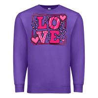 Purple Love leopard frame Premium Sweatshirt - LillyAllenDesigns
