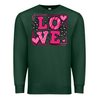 Sports Green Love leopard frame Premium Sweatshirt - LillyAllenDesigns