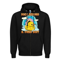 Black duck around and find out Zipper Hoodie - MaliasSmallBusiness